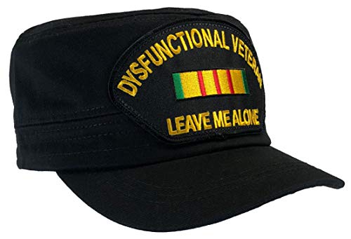 Hawkins Military Merchants Vietnam Veteran Hat Dysfunctional Veteran Cadet Cap Black Hawkins Military Merchants Vietnam Veteran Hat Dysfunctional Veteran Cadet Cap Black