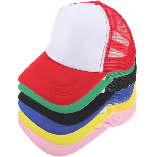 Casquette de baseball sublimation vierge polyester respirant lot de 6 chapeaux réglables