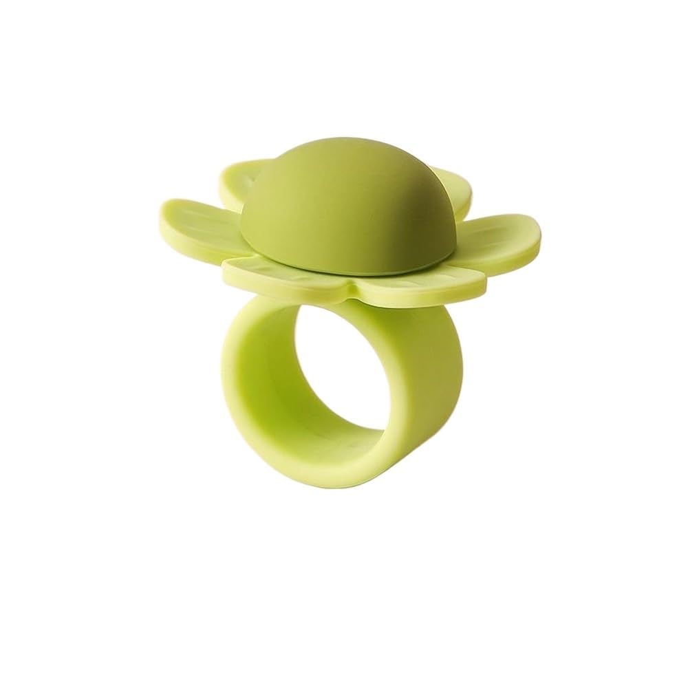 Tianshengqi Green Cute Flower Door Handle Silicone Protector Anti Collision Knob Cover Baby Safety Bumper For Home(Green)