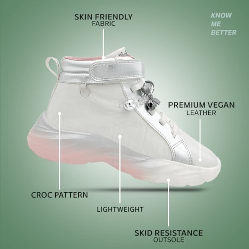 Image of KazarMax Hopits Kids Boys and Girls Ankle Length | High Top | Slip-on Sneakers Shoes | Lightweight | Outdoor Shoes Collection