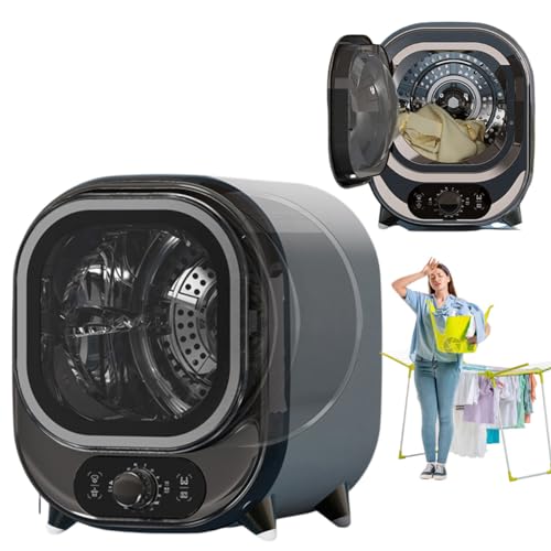 Secadora de 450 W, capacidad de 18 litros, aire caliente y frío, temperatura ajustable, 35 dB, bañera de acero inoxidable, control de un solo toque