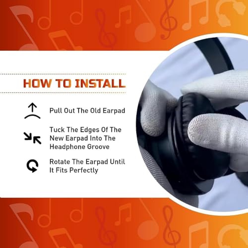 Image of Crysendo 70mm Headphone Cushion Protein Leather Cushion | Compatible with Sennheiser HD 250BT Ear Cushion | 1.5cm Thick Replacement Headphone Ear Pads