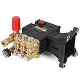 TOOLCY Replacement 4000 PSI 4.0 GPM Triplex Plunger Pressure Washer Pump Horizontal 1'' Shaft Gas...