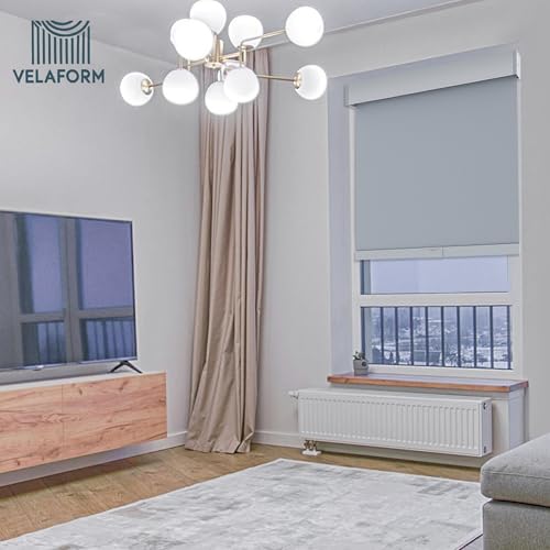 Cordless Roller Shades VELAFORM (49" W x72 H, Grey), Free-Stop, by VELAFORM - Used condition - Image 8