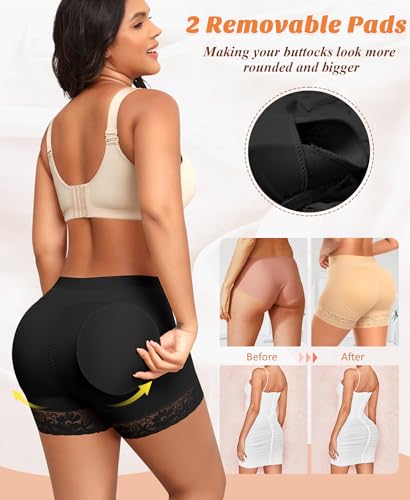 Image of DERCA Butt Enhancer Hip Pads Lace Padded Boyshorts
