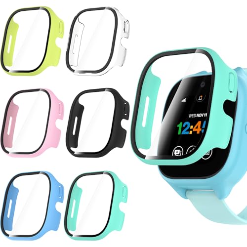 WD&CD 6 Pack Case Compatible with Gizmo Watch 3, Hard PC Case with Screen Protector Cover Accessories Compatible with Verizon Gizmo Watch 3