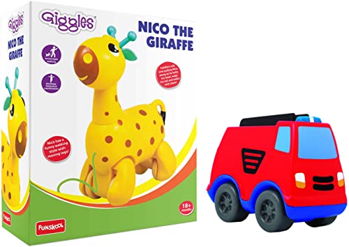 Image of Giggles - Nico The Giraffe & Giggles - Link Stack N Nest Toy Set