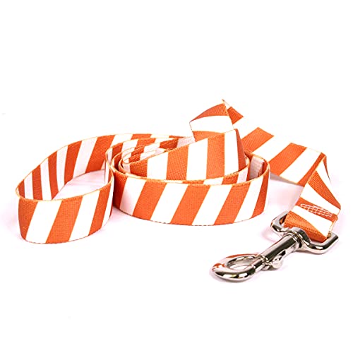 Image of Yellow Dog Design, Team Spirit Rust & White Dog Leash, Extra Small 3 /8 inch x 60 inch (5 ft.)