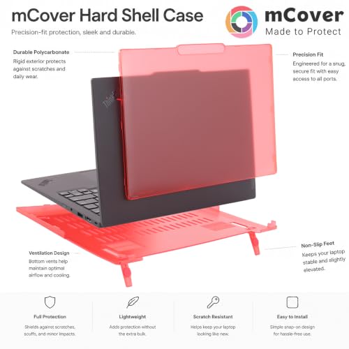 Image of mCover Hard Case ONLY Compatible for 2024-2025 14 inch Lenovo ThinkPad X1 Carbon Gen 12 /13 Windows Notebook PC (with 180-degree Hinge, NOT Fitting Any Other Lenovo Models) - Black
