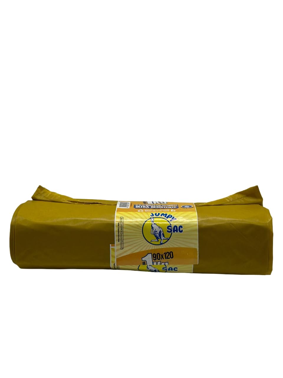 Sacchi pattumiera 18 rotoli 90X120 circa 18kg Giallo, ogni rotolo contiene 7pz, 65my