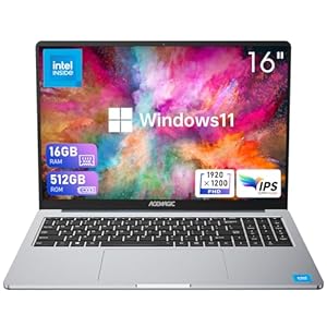 ACEMAGIC Laptop Computer 16-inch IPS with Intel N95 16GB DDR4 512GB M.2 2280 SSD Windows Laptop Traditional Laptop Computer FHD WiFi BT5.0 HDMI Type-C USB Office Laptop Student Laptop