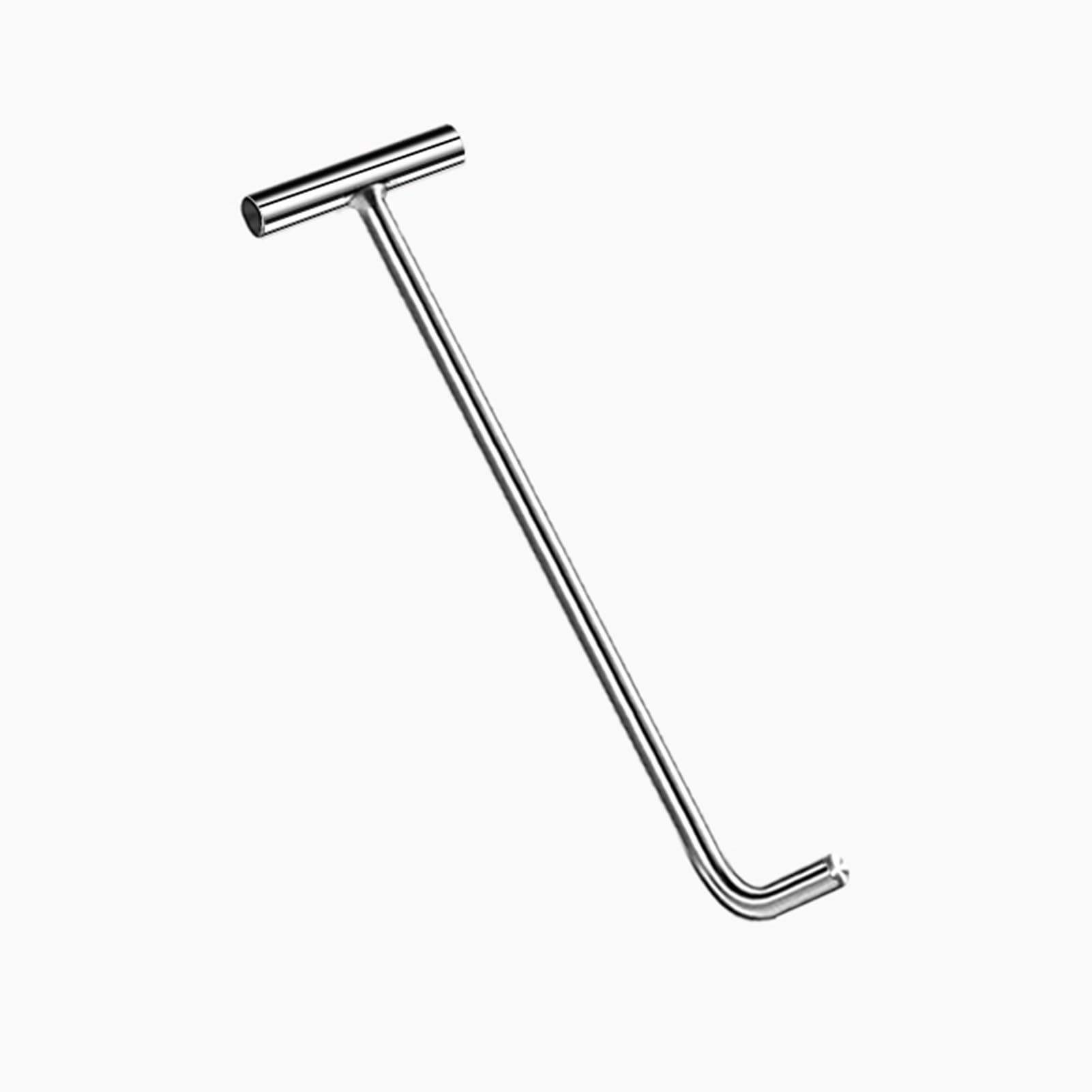 ZIMGOD Metal Manhole Lifting Puller for Septic Tank Lids, Multipurpose Lid Cover Lifting Keys with T Handle, Single Hook Tools for Opening Steel Grates(50cm (19 3/4