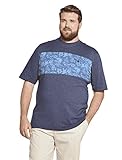 IZOD Men's Big and Tall Saltwater Short Sleeve Colorblock T-shirt, Club Blue, Large Tall