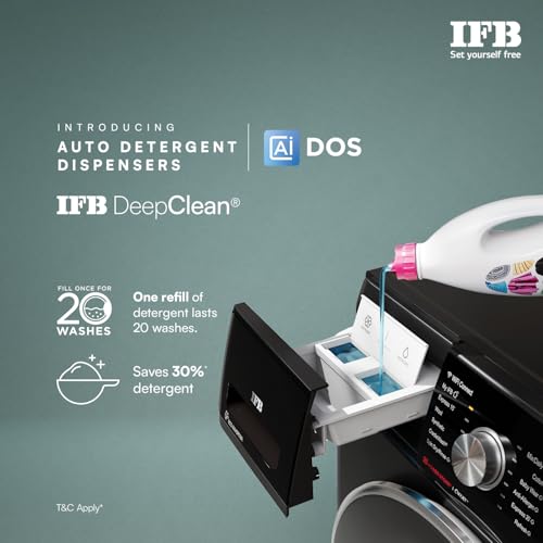 Image of IFB 11 /7 /3 kg Fully Automatic Washer Dryer Refresher with Steam Refresh, AI DOS, 100% Dry Clothes, 9 Swirl Wash Mimic Handwashing, WiFi & Eco Inverter Motor (WDR Executive Plus ZBG, Black)