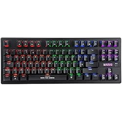 Teclado Mecanico Scorpion Marvo Teclado Compacto para Juegos Scorpion KG901 RGB LED con interruptores mecánicos Azules