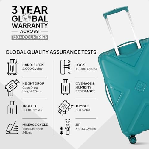 American Tourister Krossplus 55 Cms Green Polycarbonate Suitcase - Image 7