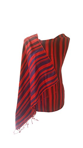 Écharpe à rayures au motif graphique et drapé fluide style célébrité unique