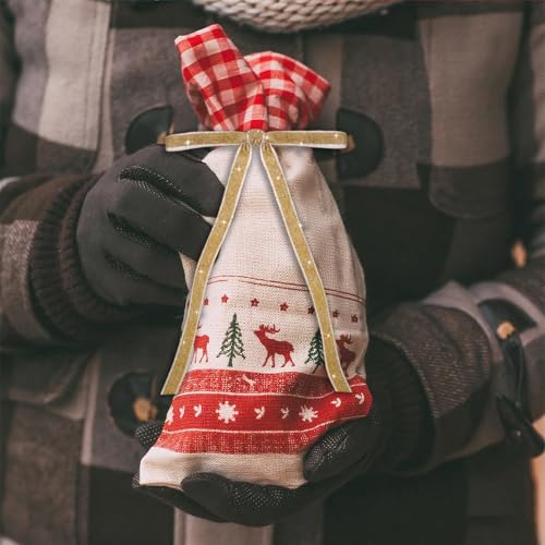 Image of 24 PCS Velvet Bows Christmas Ornaments Decorations, Sparkly Glittery Gold Khaki Velvet Christmas Tree Bows Decor, Unique Vintage Elegant Xmas Home Holiday Decor for Tree Mantle Wreath Gift Wrapping