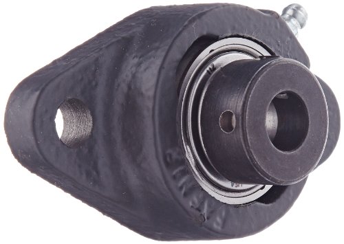 Timken RCJT1/2 Flange Unit, 2 Bolt Holes, Industrial-Duty, Relubricatable, Non-Expansion, Cast Iron, Eccentric Locking Collar, Inch, 1/2