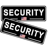 2 PCS Security Officer Vehicle Magnets - 17.7'×6' Black Security Sign for Cars, Trucks, SUVs, Rovers & Patrol Vehicles(S-2-BLACK)