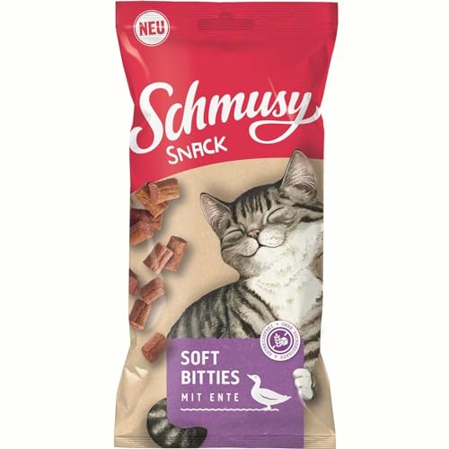 Schmusy Snack Soft Bitties - Katzenleckerli mit Ente -Bundle - 8 x 60 g
