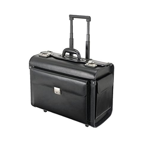 Alassio - 92301 SILVANA - trolley pilot case, wheeled, imitation leather, black Cover