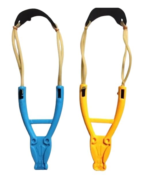 DIGSMORDEN (Pack of 2 Pcs) Slingshot (Gulel) Toy for Kids/Flat Rubber Slingshot Gulel Catapult for Sports/Gulel for Outdoor Games/Strong Sling Shot Rubber for Perfect Aim with Strong Grip for Kids-image-23