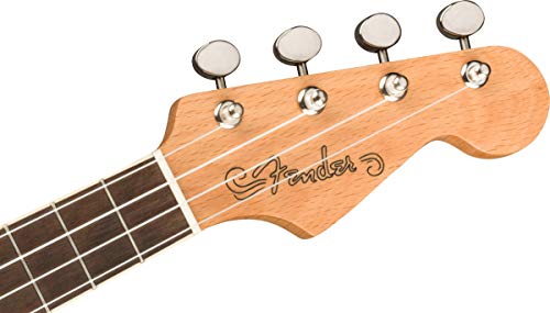 Fender Fullerton Strat Concert Ukulele, Black #TOP4