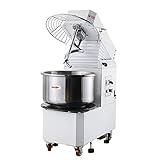 Hakka Commercial Dough Mixers 40 Quart Stainless Steel 2 Speed Rising Spiral Mixers-HTD40B...