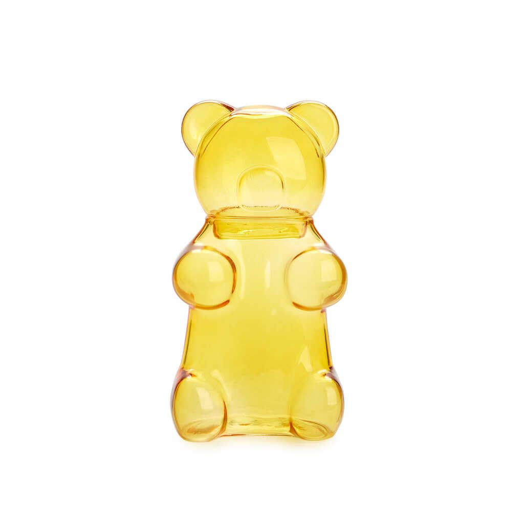 Balvi Azucarero Yummy Bear Color Amarillo con Forma de Osito de gominola Vidrio 250ml