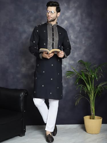 Image of Jompers Men's Sequins Embroidered Kurtas