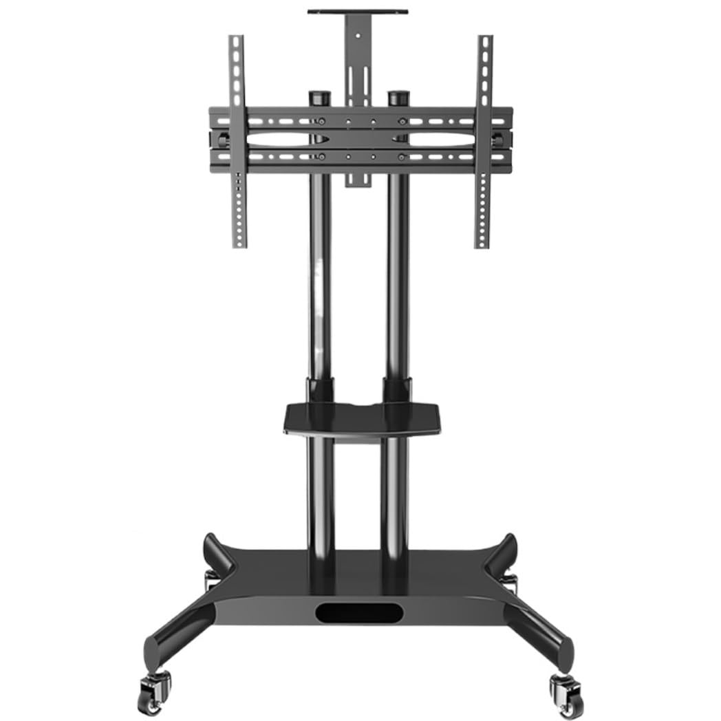 OLSKFUH Tv Stand Television Stands Rolling Mobile Tv Stand On Wheels For 32-75 Inch Led Lcd Flat Screen Tvs, Height Adjustable Rolling Av Shelf Tv Stands For Living Room,