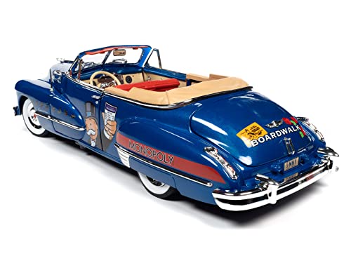 AW AUTO WORLD Silver Screen Machines - Monopoly 1947 Cadillac Convertible miniatura 5