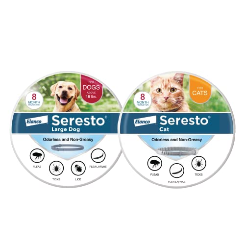 Seresto Large Dog for Dogs Over 18 lbs. & Seresto for Cats Vet-Re...