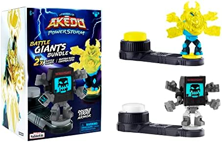 Legends of Akedo Power Storm - Giants Bundle Pack - 2 Giants Battling Warriors - Thoraxis VS Screenshot 2.0 with Double Strike Armor and 2 Button Bash Controllers in The one Pack, Multicolor (15200)