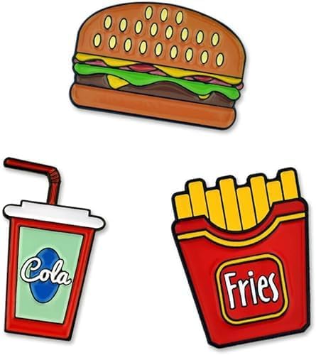 Amazon.com: PinMart Fast Food Burger Fries and Cola Enamel Lapel Pin ...