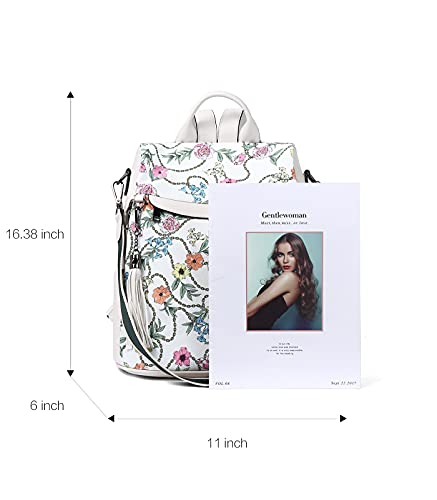 Image of BROMEN Backpack Purse Leathe Backpack for Women Anti-theft Bookbag Purse Fashion Shoulder Handbag Backpack Women