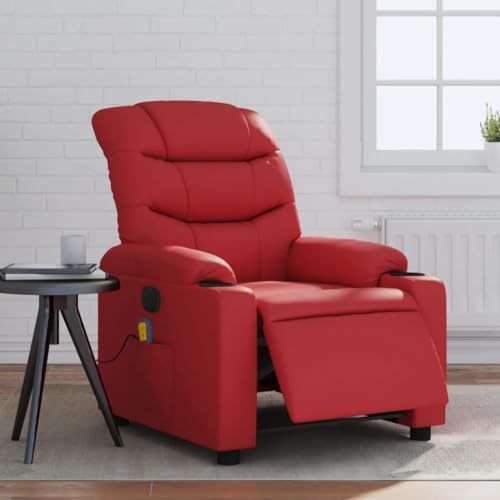 LAPOOH Sillón de Masaje reclinable eléctrico de Cuero Artificial Rojo, Sillón De Relax, Sillon Masaje Relax, Sillon Relax Electrico, Hogar Sillon Relax, Sillones Comodos, Sofa Tantra - 3206597