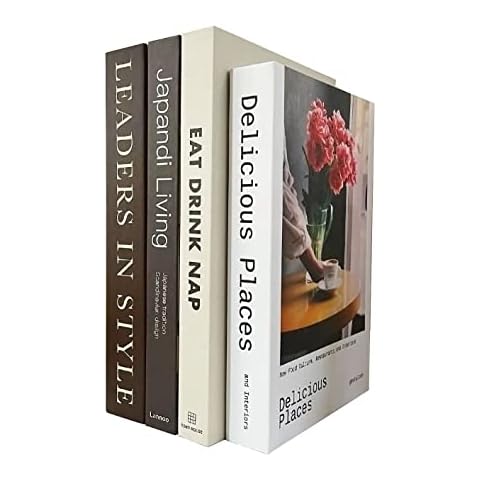 MINI ZOZI Faux Books For Decoration Fake Book Decor Decorative Books For Home Decor Bookshelf Preppy Book Home Decor Set Coffee Table Decorations For Living Room White Cover Fashion Decorative Stacked Cover