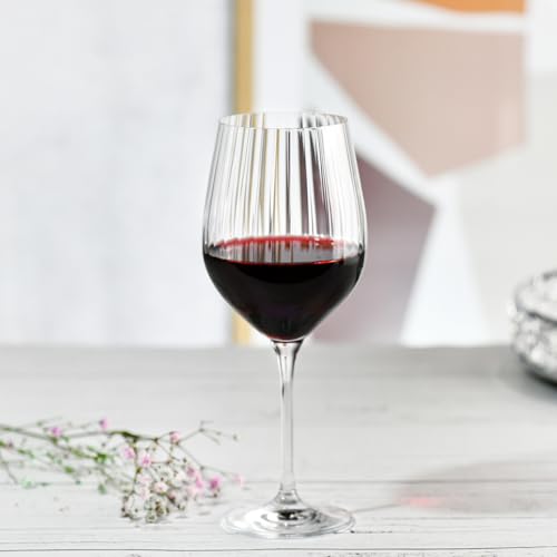 Krosno-Wine-Glasses-Textured-Optic-Effect-Set-of-4-152-oz-Harmony-Lumi-Collection-Elegant-Glassware-Red-and-White-Wine-Crystal-Clear-Modern-Design-Dishwasher-Safe-Made-in-Europe Krosno Wine Glasses Textured Optic Effect Set of 4 152 oz Harmony Lumi Collection Elegant Glassware Red and White Wine Crystal Clear Modern Design Dishwasher Safe Made in Europe