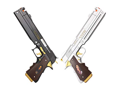 Blazing S. New Game Dante Ebony and Ivory Foam Gun Hand Cannon Prop Cosplay Game Anime Xmas Black & Silver Set product thumbnail 7