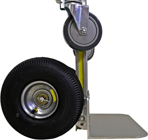 Carretilla convertible 2 en 1 de aluminio 800 lb con ruedas neumáticas miniatura 3