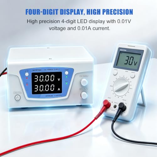 Image of DC Power Supply Variable, 30V 30A 900W Bench Power Supply with Encoder knob, High Power Adjustable Switching Power Supply with OCP Switch, Variable Power Supply with Output Enable /Disable Button