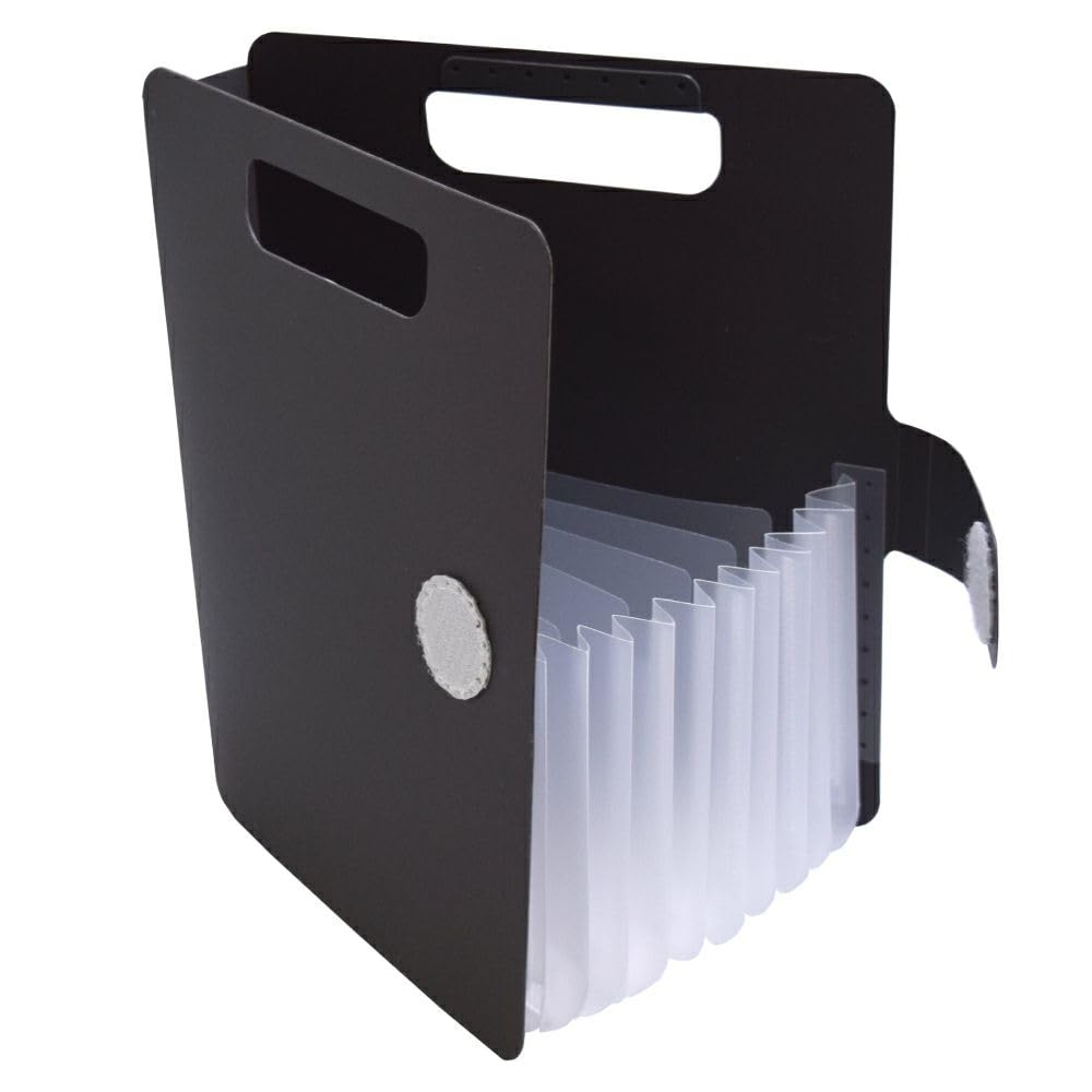 Sakura Komagoma File organaizer Expanding File Portable Document Paper Bill Receipt Organizer Home College School Office Supplies Letter Size Dark