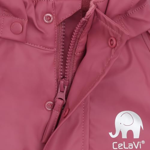 Image of CeLaVi European Kids Rain, Mud and Snow Suit for Boys Girls with Detachable Hood, Waterproof 2 Pcs Rain Set or Onepiece