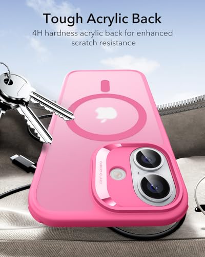 Image of ESR for iPhone 17 Case, Camera Control Cover, Compatible with MagSafe, Shockproof Military-Grade Protection, Magnetic Phone Case for iPhone 17, Classic Hybrid Case, Frosted Pink