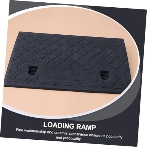 Rampa de plástico para bordillo de coche, 50 x 27 x 9 cm, color negro, forma triangular, para vehículos, umbrales, motocicletas, scooters y entradas miniatura 3