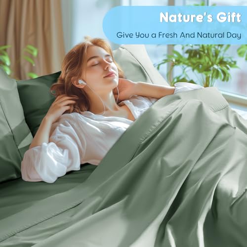 Image of SONORO KATE 1000 Series 100% Egyptian Cotton Queen Sheets,Extra Deep Pocket