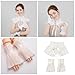 Pleated Lapel Collar Wristband Set Flouncing Ancient Art Traditional Shawl Pleated Lapel Wrist Cuffs Fashion, White Sleeves, One Size