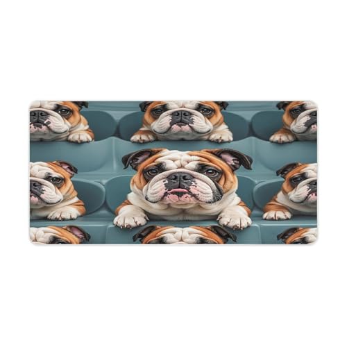 Funny English Bulldog Desk Pad grande 30x60 cm